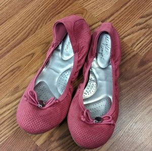 Dexflex comfort flats. Pink.